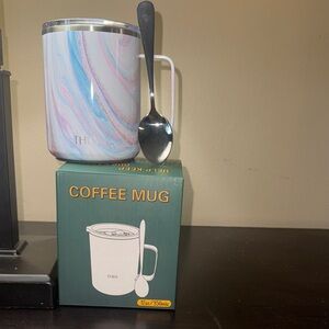 Blue and Pink Swirl Coffee Mug